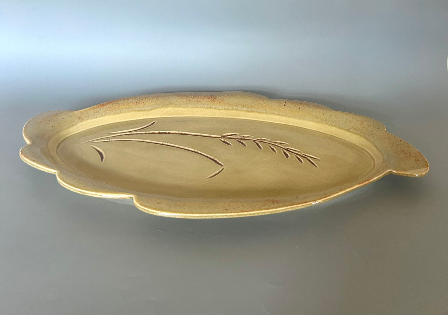 Autumn Wheat Oval Tray