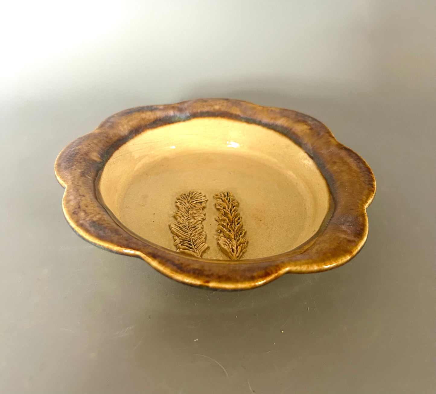Cornfield Design Round Dish