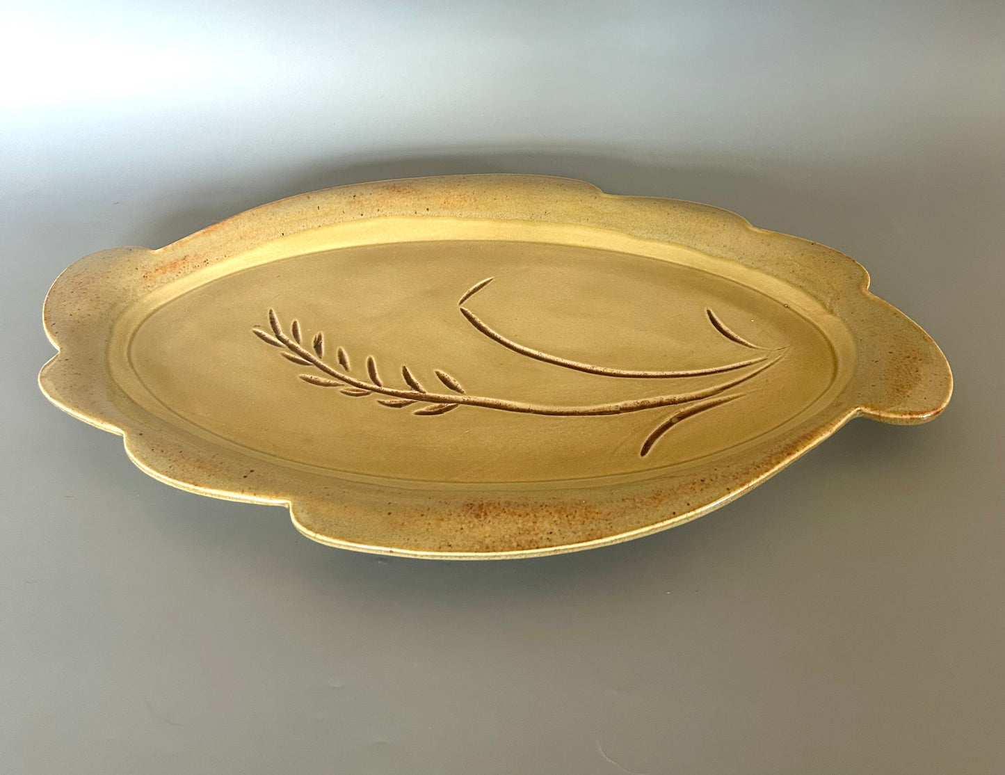 Autumn Wheat Oval Tray
