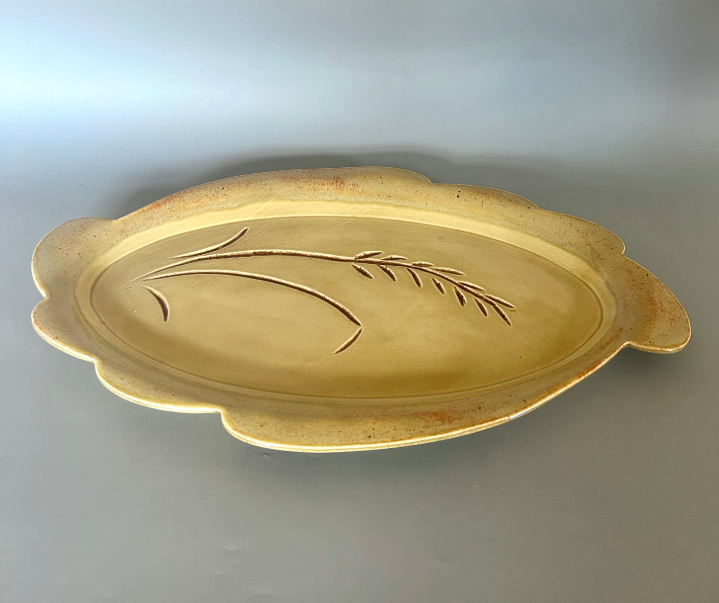 Autumn Wheat Oval Tray