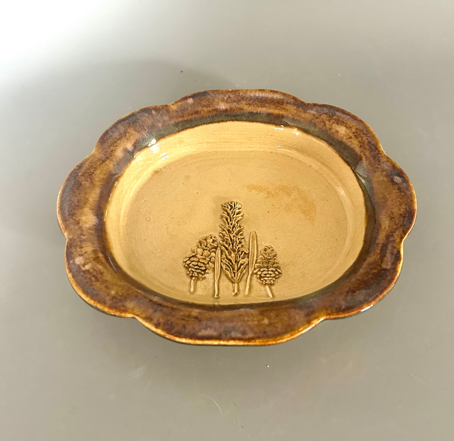 Cornfield Design Oval Dish