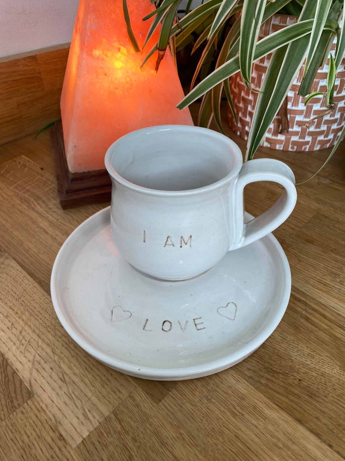 Affirmation Cup and Snack Saucer