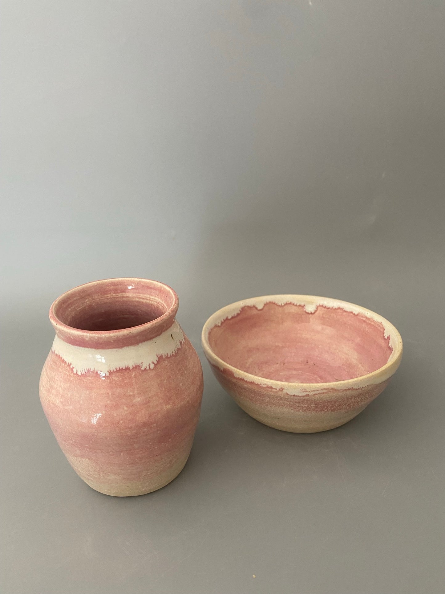 Pink Miniature Jug and Bowl