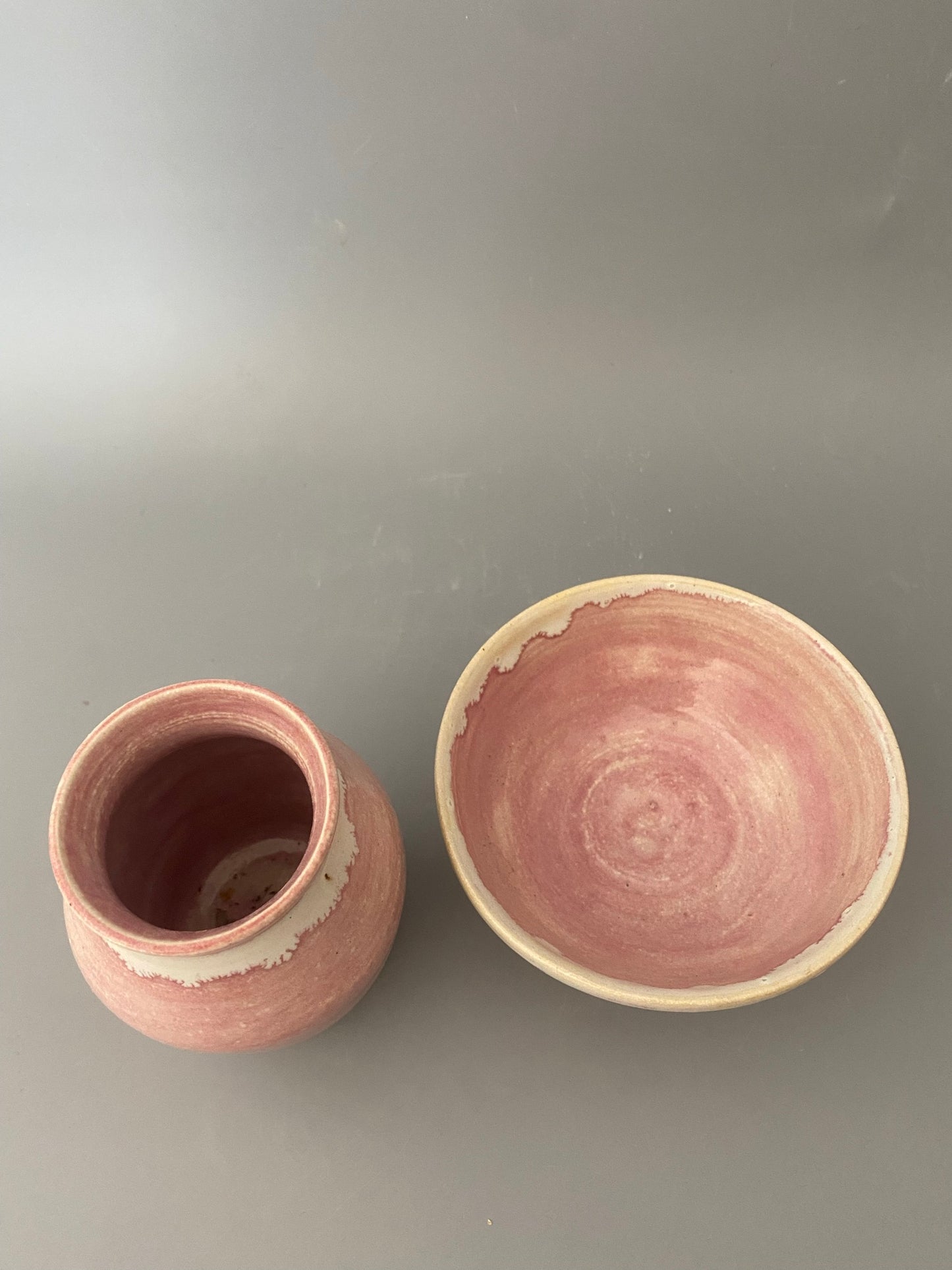 Pink Miniature Jug and Bowl